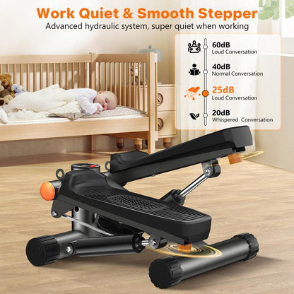 Mini Stepper with Resistance Bands Home Workout