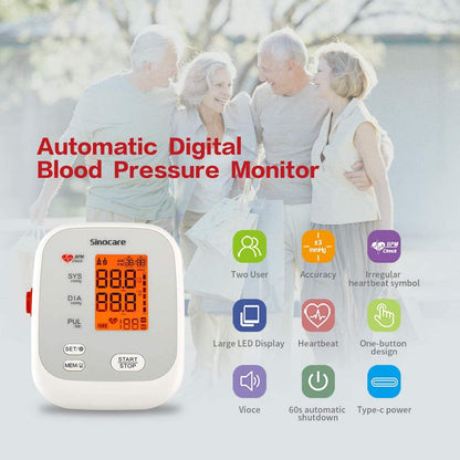 One Key Operation Blood Pressure Monitor