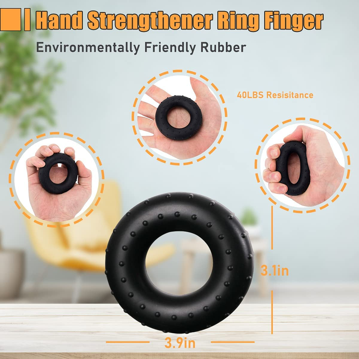 Grip Strength Trainer 5Pack, Hand Grip Strengthener with Counter,Adjustable Resistance Forearm Grip Strengthener for Physical Therapy Climbing,11 Lbs -132Lbs