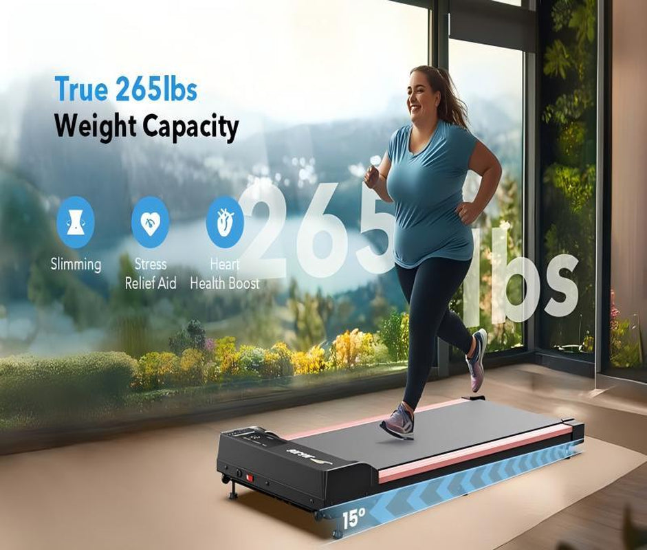 Incline Walking Pad Treadmill with Remote Control