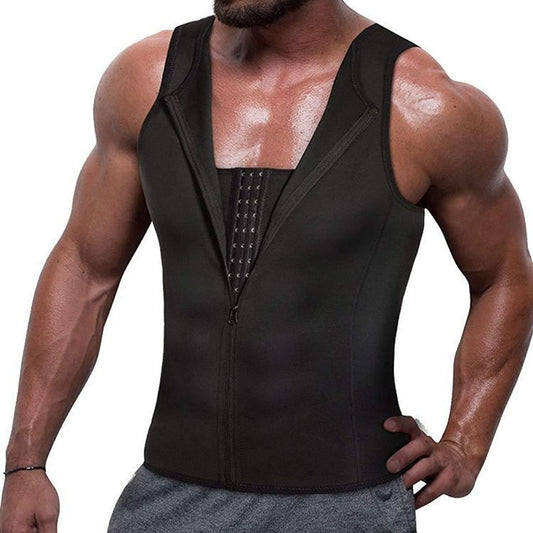Large Size Men's Sauna Clothes Belly Contracting Vest Sports Vest